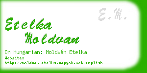etelka moldvan business card