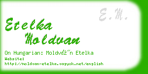etelka moldvan business card